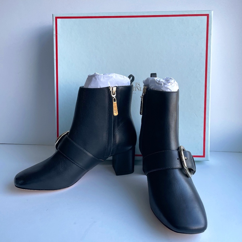 Frances Valentine Black Leather Boots